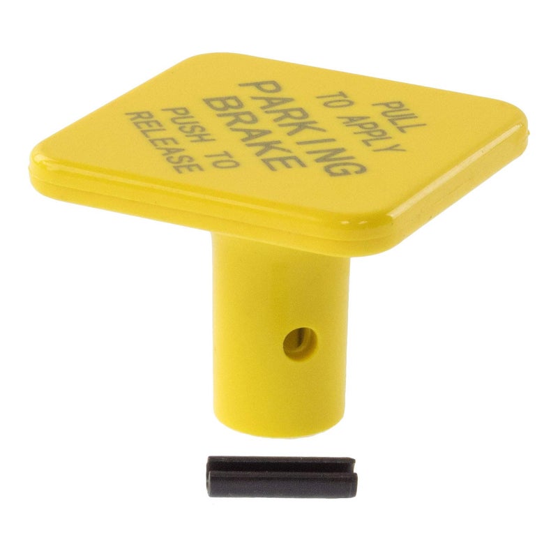 World American WA248433 Air Brake Valve Dash Knob Repair Part PP-1 Yellow Knob & Pin, Replaces Bendix 248433 Haldex KN20901 Torque Automann 170.248433 Stem Size 3/8 Inch Color Yellow Taxonomy D Knobs, - Image 1